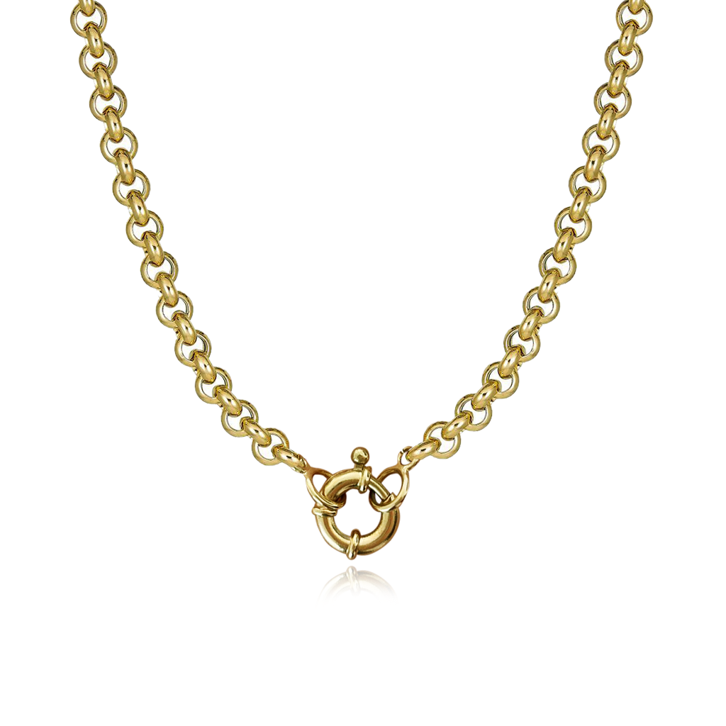 Large Gold Rolo with Clasp Chain – Alev Jewelry