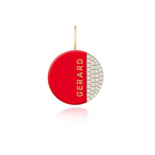 Load image into Gallery viewer, Enamel Side Pave Round Charm
