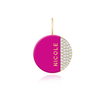 Load image into Gallery viewer, Enamel Side Pave Round Charm
