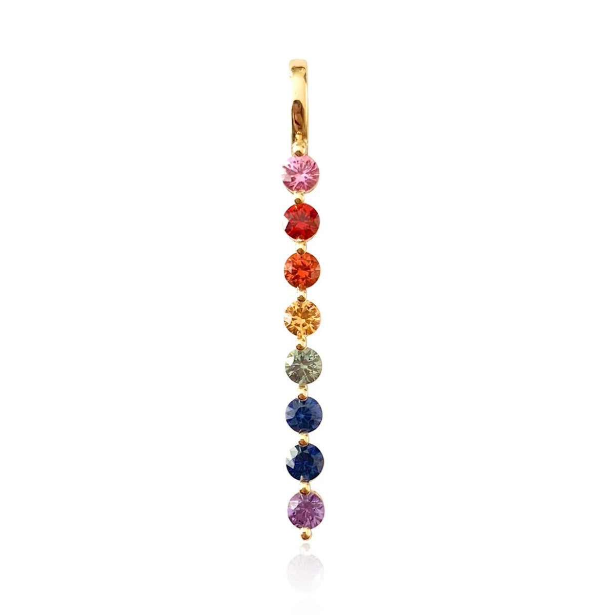 Round Rainbow Bar Charm