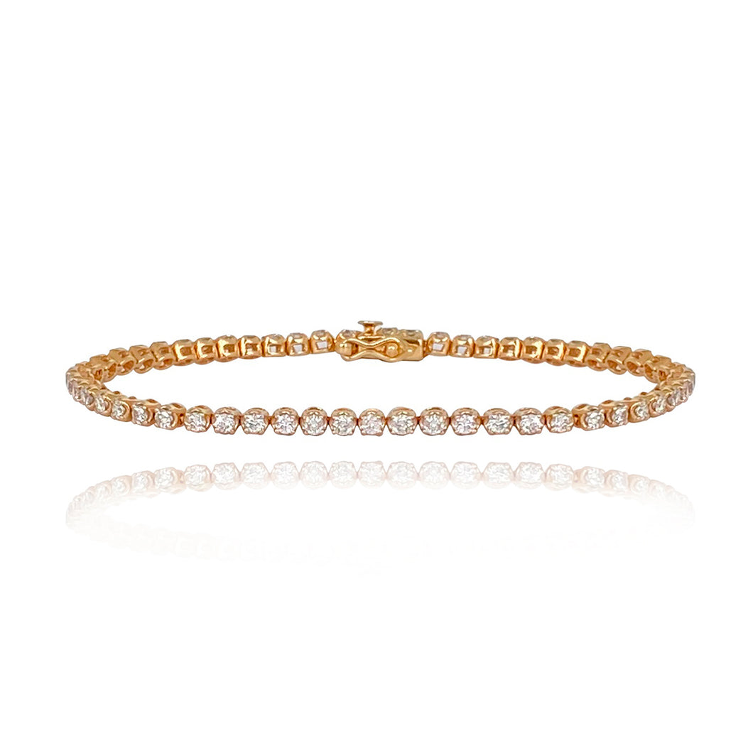 Round Setting Tennis Bracelet