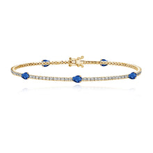 Load image into Gallery viewer, Multi Shape Gemstone Tennis Bracelet
