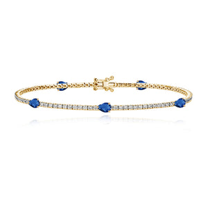 Multi Shape Gemstone Tennis Bracelet