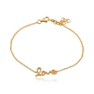 Script Love Bracelet - Rose Gold