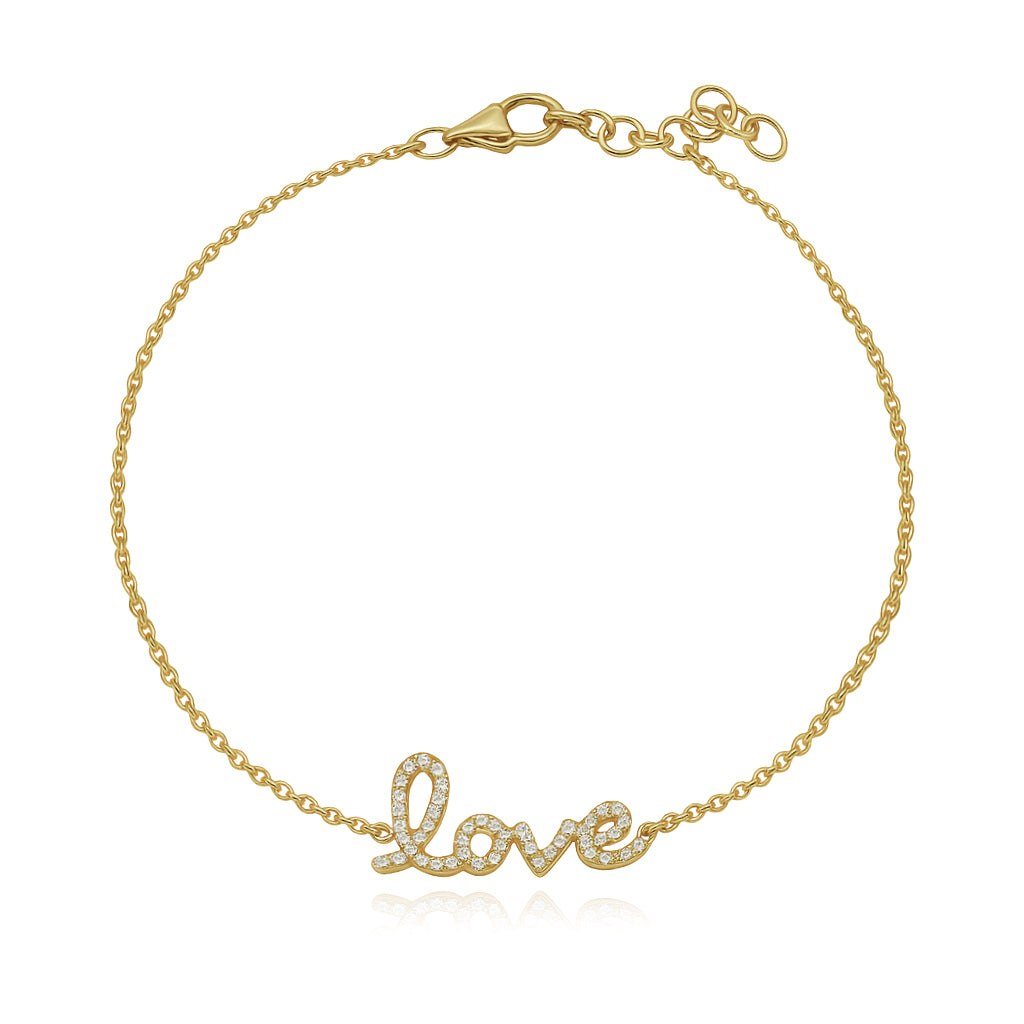 Script Love Bracelet