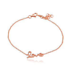Script Love Bracelet - Rose Gold