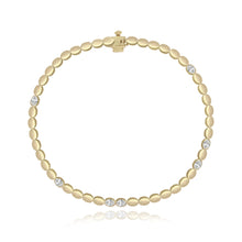 Load image into Gallery viewer, Seven Oval Diamond Golden Bracelet
