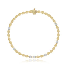 Load image into Gallery viewer, Seven Pear Diamond Golden Bracelet
