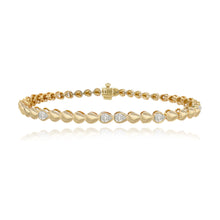 Load image into Gallery viewer, Seven Pear Diamond Golden Bracelet
