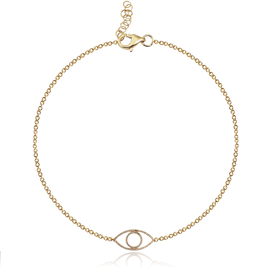 Small Evil Eye Cutout Bracelet – Alev Jewelry