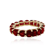 Load image into Gallery viewer, Half and Half Gemstones Eternity Ring

