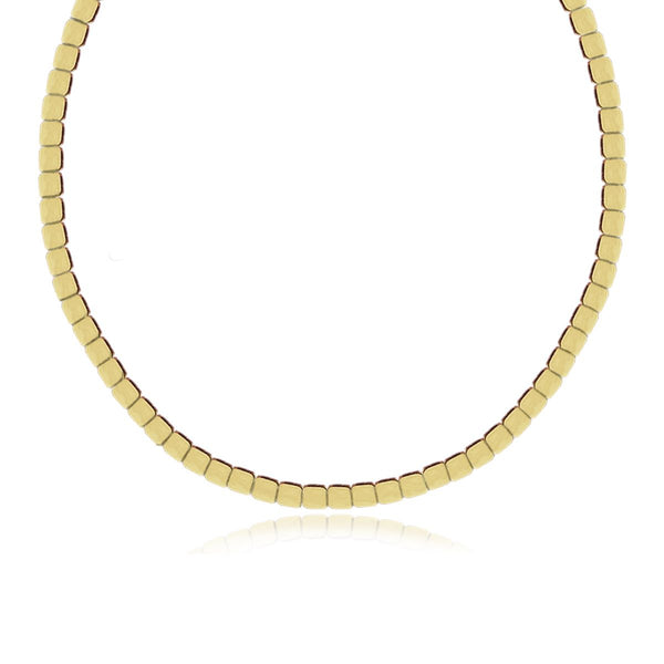 Small Golden Square Necklace