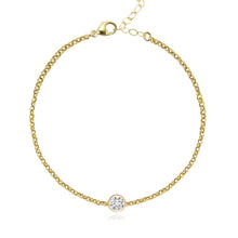 Load image into Gallery viewer, Solitaire Diamond Bezel Bracelet
