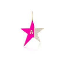 Load image into Gallery viewer, Enamel Side Pave Star Charm
