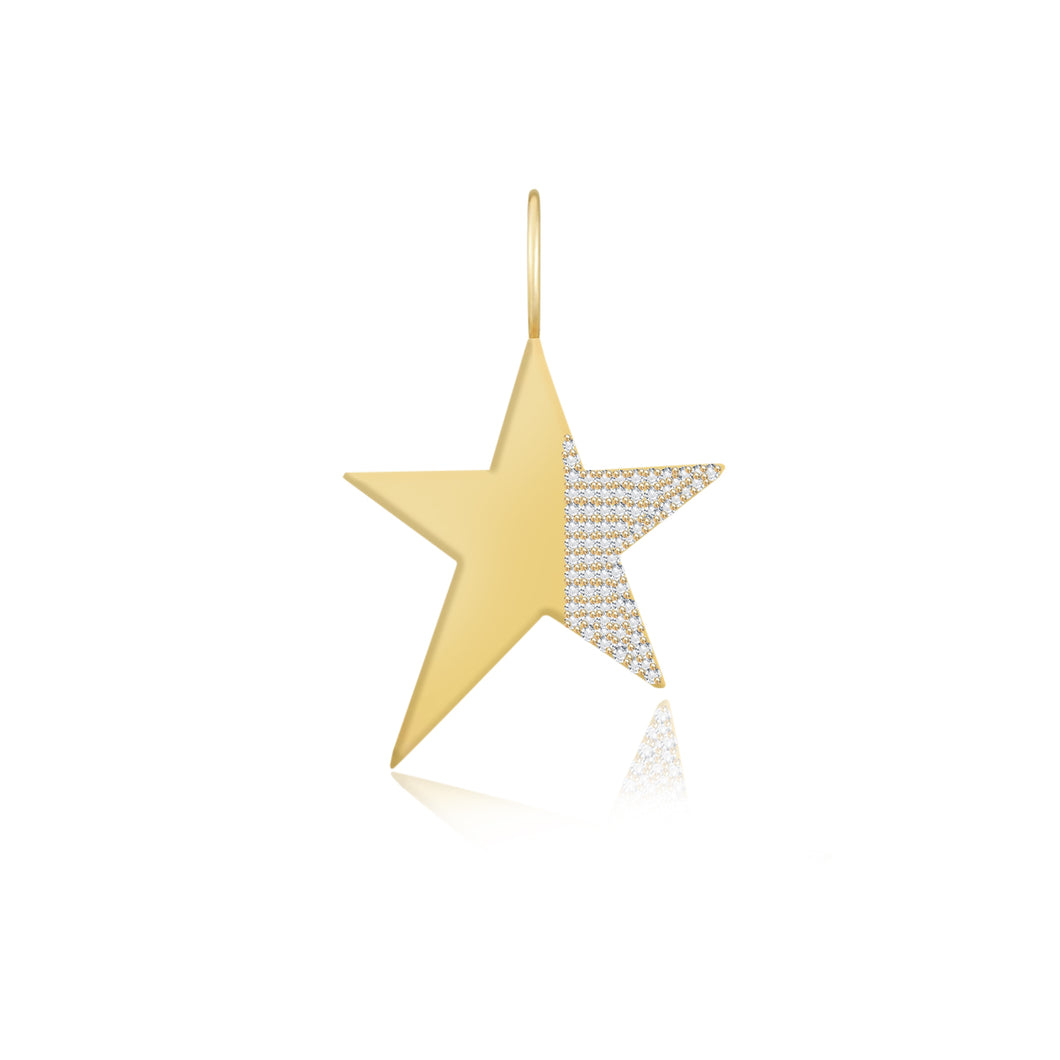 Side Pave Star Charm