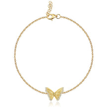 Load image into Gallery viewer, Striped Butterfly Pave Bracelet
