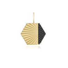 Load image into Gallery viewer, Fluted Side Pave Hexagon Charm
