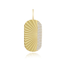 Load image into Gallery viewer, Fluted Side Pave Oval Charm
