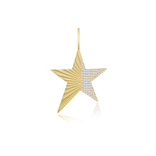 Load image into Gallery viewer, Fluted Side Pave Star Charm
