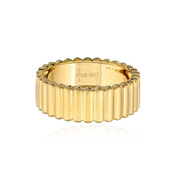 Striped Gold Ring