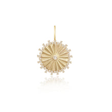 Load image into Gallery viewer, Striped Baguette Diamond Medallion Charm
