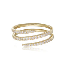 Load image into Gallery viewer, Swirl Diamond Pave Ring
