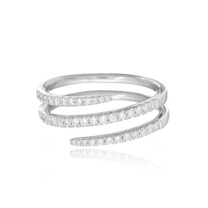 Swirl Diamond Pave Ring