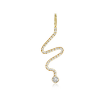 Load image into Gallery viewer, Wiggly Pave Solitaire Diamond Charm
