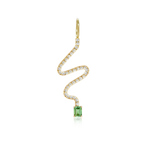 Load image into Gallery viewer, Wiggly Pave Solitaire Gemstone Charm
