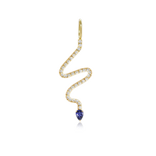 Load image into Gallery viewer, Wiggly Pave Solitaire Gemstone Charm
