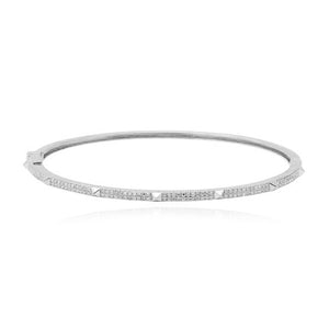 Thin Pave with Spikes Bangle