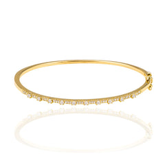 Thin Segment Diamond Bangle