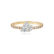 Load image into Gallery viewer, Three Multi Shape Diamonds Pave Ring
