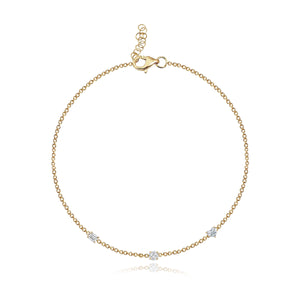Multi-shape Diamonds Solitaire Bracelet