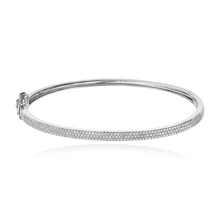 Load image into Gallery viewer, Three Line Pave Bangle
