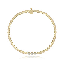 Load image into Gallery viewer, Three Oval Diamond Golden Bracelet
