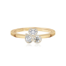 Load image into Gallery viewer, Three Solitaire Multi Shape Pave Diamond Ring
