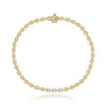 Load image into Gallery viewer, Three Pear Diamond Golden Bracelet

