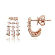 Load image into Gallery viewer, Three Baguette Wrap Earrings
