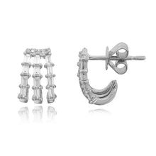 Load image into Gallery viewer, Three Baguette Wrap Earrings
