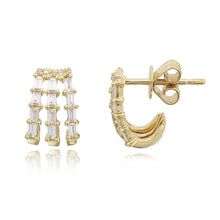 Load image into Gallery viewer, Three Baguette Wrap Earrings
