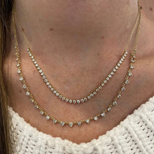 Load image into Gallery viewer, Three Prongs Diamond Chain Necklace
