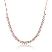 Load image into Gallery viewer, Three Prongs Diamond Chain Necklace

