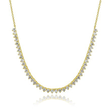 Load image into Gallery viewer, Three Prongs Diamond Chain Necklace
