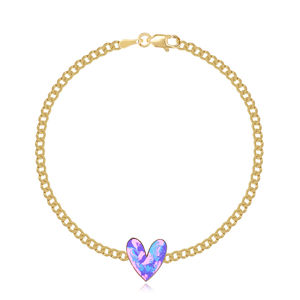 Tie Dye Heart Bracelet