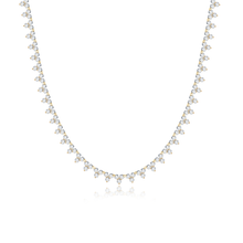 Load image into Gallery viewer, Trio Diamond Half Way Necklace
