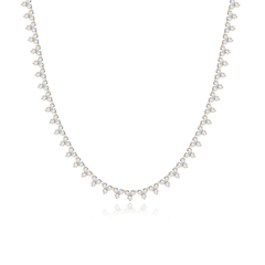 Trio Diamond Half Way Necklace