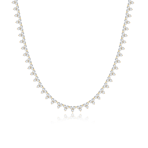 Trio Diamond Half Way Necklace