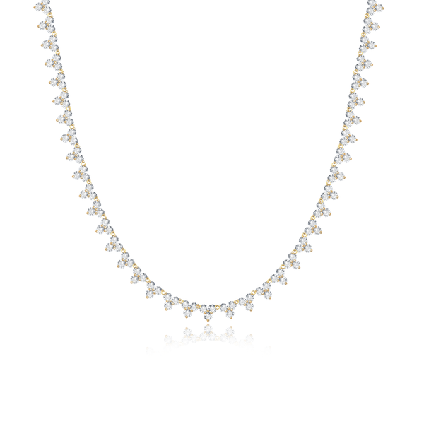 Trio Diamond Half Way Necklace