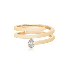 Load image into Gallery viewer, Solitaire Diamond Gold Swirl Ring
